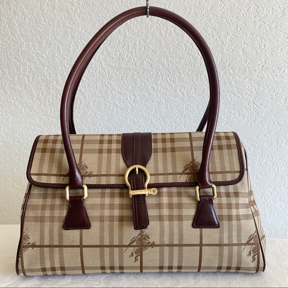 Burberry check canvas bag - Picture 1 of 15
